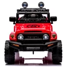 Piros Toyota FJ Cruiser licencelt elektromos kisautó