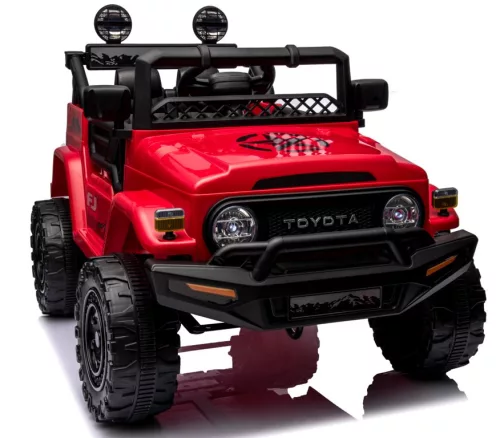 Piros Toyota FJ Cruiser licencelt elektromos kisautó